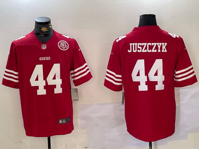 Men San Francisco 49ers #44 Juszczyk Red 2024 Nike Vapor Limited NFL Jersey style 2
